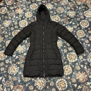 The North Face 550 Fill Down Hooded Long Gotham Parka Jacket Black Womens XS